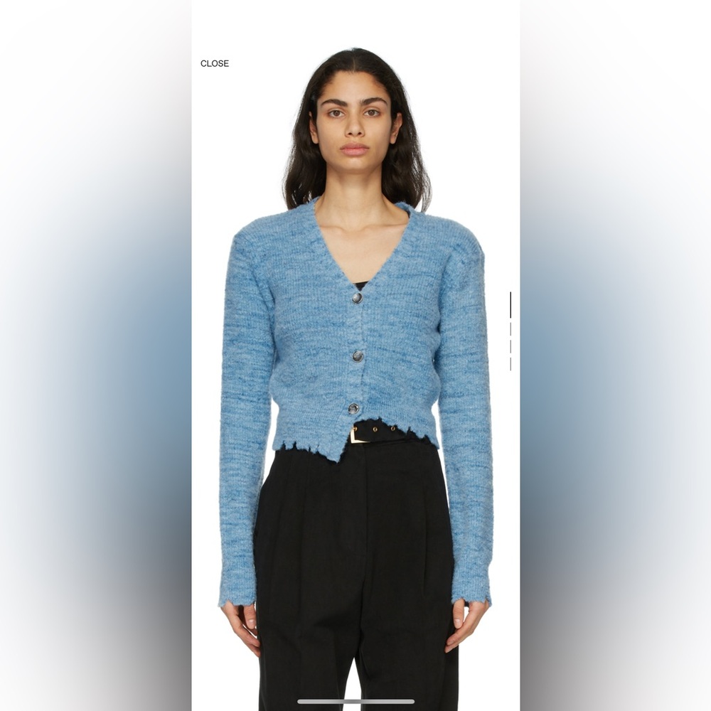 Andersson Bell - Alpaca Asymmetric Cardigan (Blue)